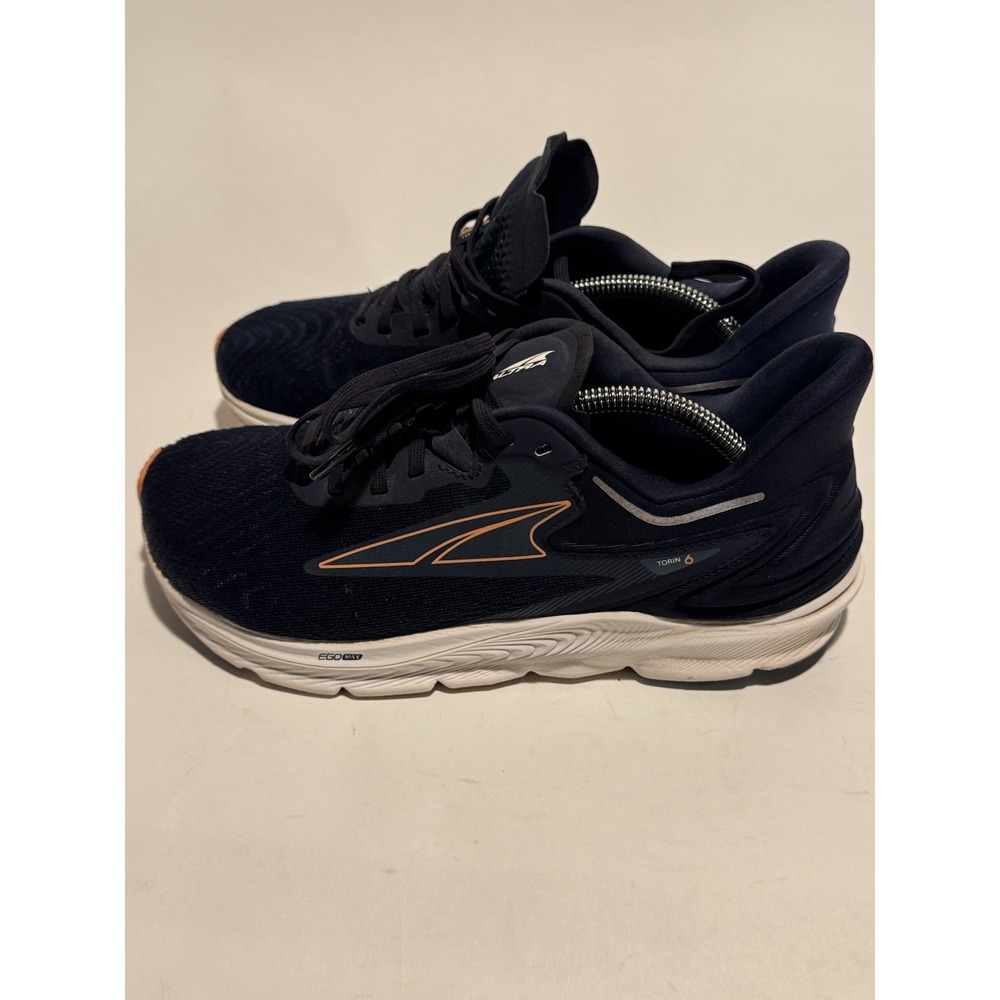 Altra Shoes Torin 6 Women Running Sneakers Navy Blue Coral ALOA7R78447 SZ 8.5